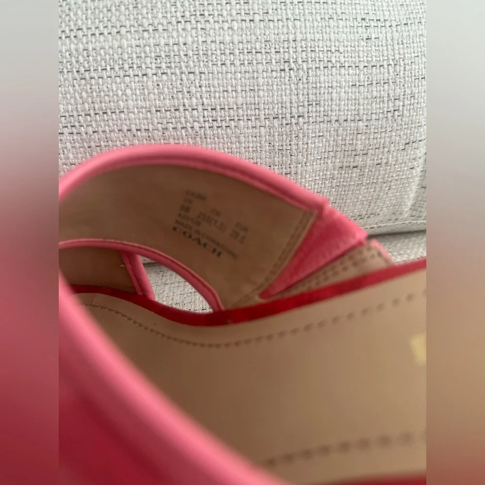 Coach Sloan Espadrille Pink Lemonade/Pop Red size 9M